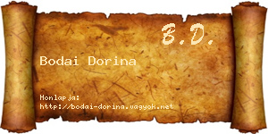 Bodai Dorina névjegykártya